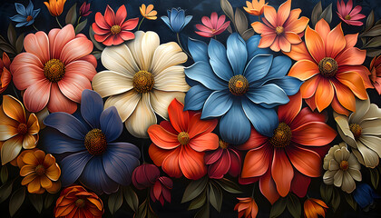 Fototapeta premium flowers background