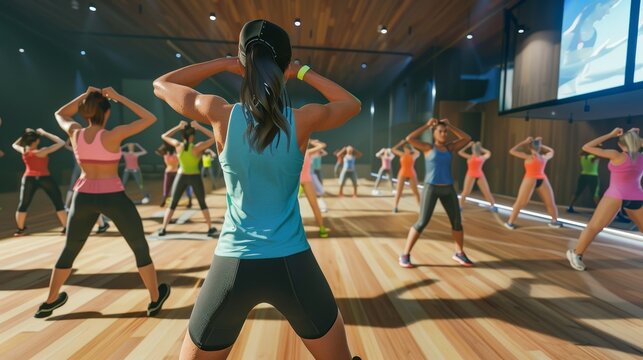 Anonymous Fitness Warriors Diverse group in action showcasing strength and determination without revealing identities