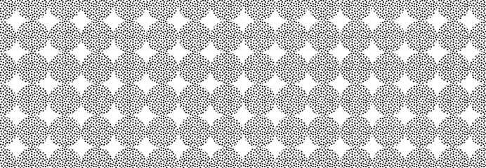 Polka dots, irregularities, and circles, Illustration, vector, Geometry, geometric, alternating overlapping, orderly arrangement background, black and white, banner, website.