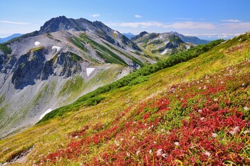 紅葉の北アルプス　立山連峰縦走