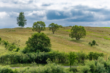 Fototapeta premium Bicycle route for a trip around Lake Czorsztyn, panorama of the Tatra Mountains
