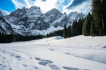 The wild Riofreddo Valley nestled in the Julian Alps.