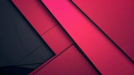 Black pink red modern abstract background Geometric shape Viva magenta Color 2023 Triangles lines stripes Futuristic Gradient Clock business time concept Bright Minimal Web banner : Generative AI