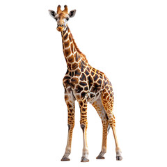 Naklejka premium Giraffe PNG. African wildlife giraffe isolated. Giraffe mammal PNG. African wildlife isolated