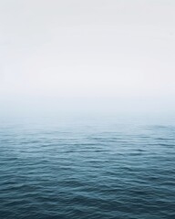 Calm Ocean Water with Fog Background Backdrop