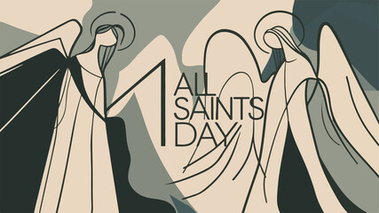 all saint's day modern abstract poster