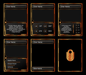 game card design with the theme of modern technology and gold color depicting luxury, for card template, print, and card game © Farhan