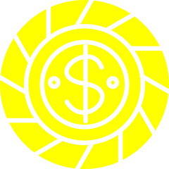 Dollar Chip Vector Icon