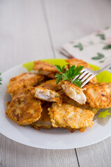 crispy golden fish fillet fried in batter