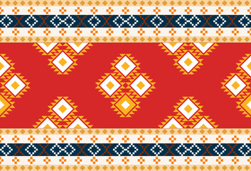 abstract Traditional geometric ethnic fabric pattern ornate elements with ethnic patterns design for textiles, rugs, clothing, sarong, scarf, batik, wrap, embroidery, print, curtain, carpet