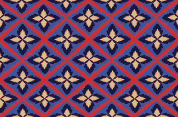 thai pattern Oreintal Flora Damask Seamless pattern  embroidery, Indian style.  art ornament print.Design for carpet, cover.wallpaper, wrapping, fabric, clothing