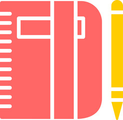 Pencil and Book Vector Icon