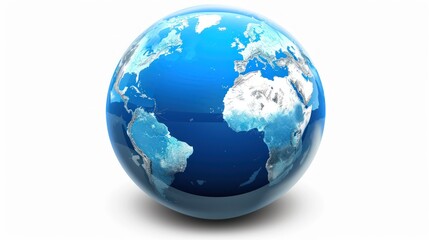 Fototapeta premium Blue Globe with Detailed Map