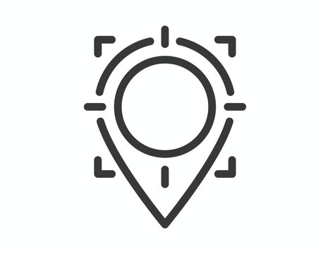 Viewpoint minimal outline vector icon
