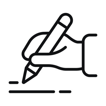 Writing vector outline icon