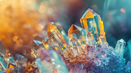 Macro shot of crystalline structures