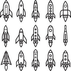 rocket, space, vector, illustration, spaceship, cartoon, icon, symbol, ship, design, sign, shuttle, vintage, speed, technology, glass, launch, iron