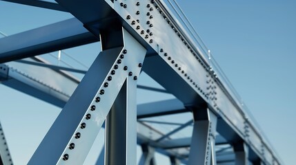 Fototapeta premium structural components of the bridge : Generative AI