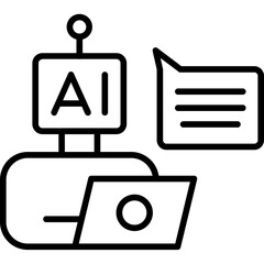 Fototapeta premium Ai Assistant Icon