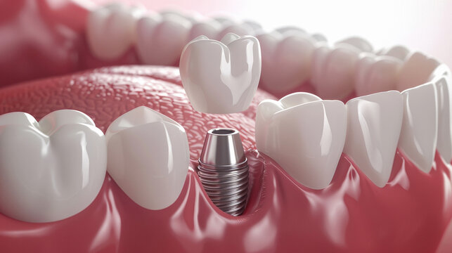 Fix missing teeth by dental implant treatment