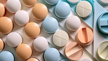 A macro shot of assorted pharmaceutical pills and capsules in organized rows, symbolizing healthcare treatment and medication.