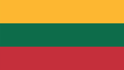 Vector flag of Lithuania. Illustration eps10.