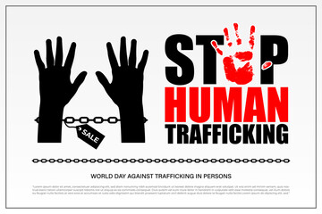 Vector illustration of World Day against Trafficking in Persons social media feed template