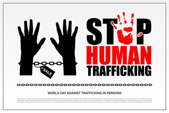 Vector illustration of World Day against Trafficking in Persons social media feed template
