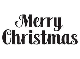Merry christmas typography with white background