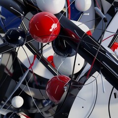 Obraz premium abstract image, Bauhaus style, 3D 