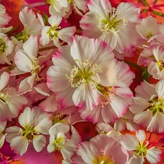 Beautiful colorful gypsophila flowers on color background closeup