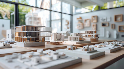 3d digital architectural models on the table, new residential technologies and market strategies photo
