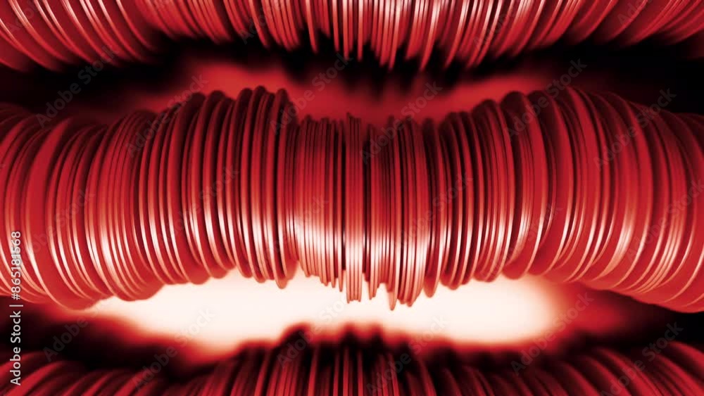 Poster abstract 3d geometric towers of flat objects on light background. design. abstract animation with di