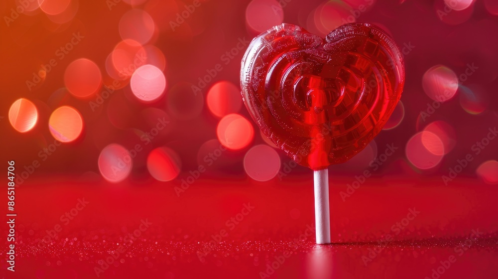 Canvas Prints valentine s day lollipop in the shape of a heart