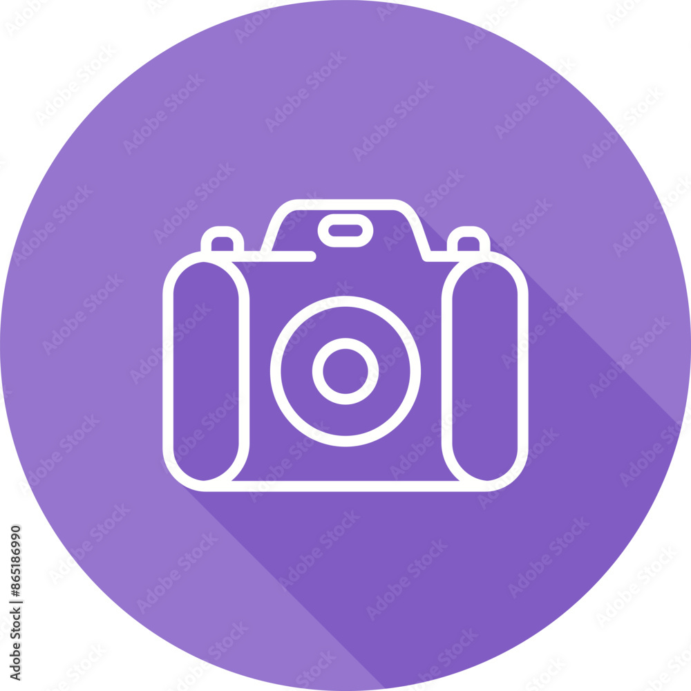 Poster camera vector icon