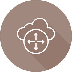 Obraz premium Cloud Scaling Vector Icon