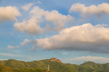 A stunning photo of mountains and clouds