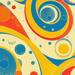 Obraz premium Modern colorful vibrant minimal background with geometric shapes elements. Fashionable bright cover, banner, poster, booklet. Modern Geometric