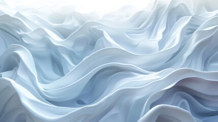 Obraz premium Abstract white flowing waves 