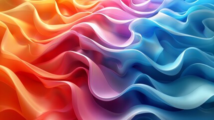 Fototapeta premium Abstract white flowing waves