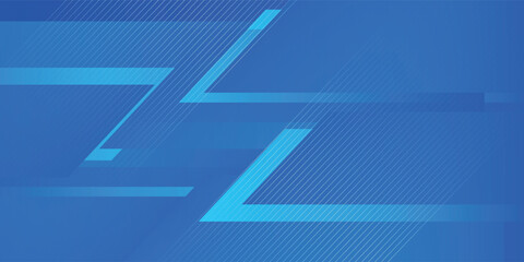 Abstract blue background with diagonal lines. Dynamic shapes composition. Vector illustration