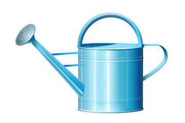Watering can isolated on a transparent background. 3d render concept of gardening equipment tools for farm and harvesting