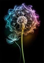 Pastels  dandelion flower 