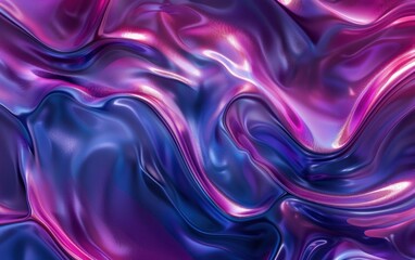 Obraz premium Flowing abstract purple and blue liquid on black background fluidity and beauty in art and fashion