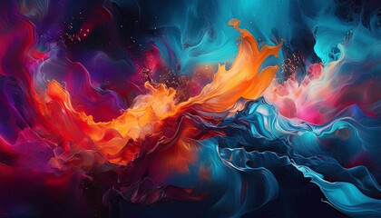 abstract colorful oil painting background