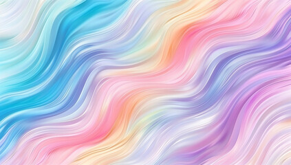 Obraz premium Colorful pastel abstract background with rainbow color waves, vibrant and eye-catching, perfect for designs, presentations, and creative projects.