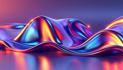 Abstract blur holographic rainbow foil iridescent background. Ideal for futuristic designs, trendy visuals, digital art projects, and eye-catching promotional material.