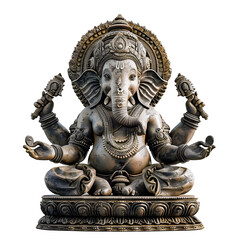 Fototapeta premium Lord Ganesh: Transparent PNG of Hindu God for Spiritual Designs