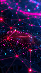 Obraz premium Technology Network Background