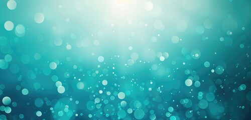 Deep Blue Green to Turquoise Bokeh Gradient Background